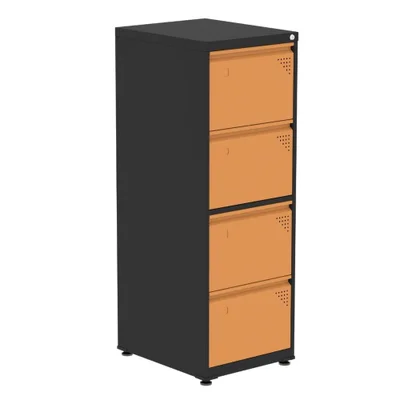 Arquivo Pandin 47cm Preto/laranja C/ Chave