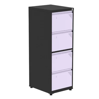 Arquivo Pandin 47cm Preto/lilás C/ Chave