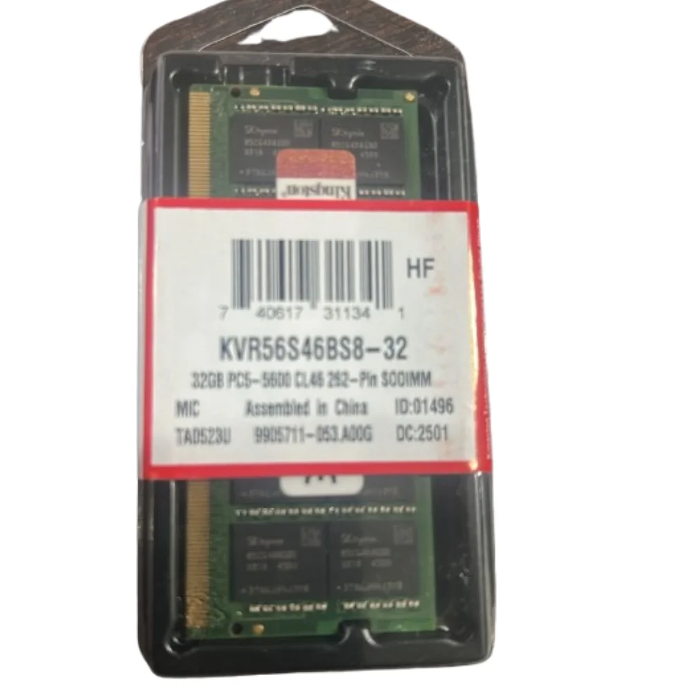 メモリー DDR5 64GB 5600MHz SODIMM 32GB x 2 Memória SODIMM 32GB DDR5 5600MHz para Notebook | Oficina dos Bits