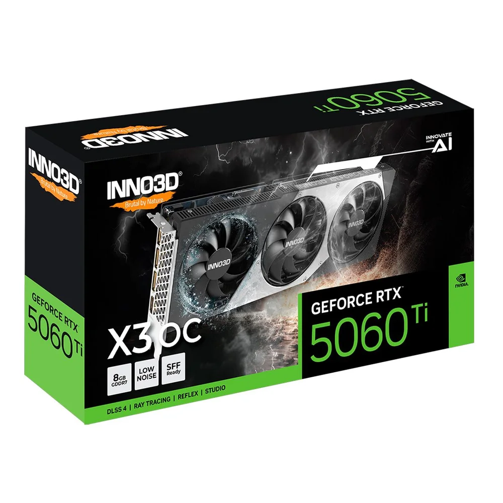 Imagem 2 de 5 do produto Gpu Inno3d Geforce RTX 5060 Ti 8GB 128bits Gddr7 X3 Oc N506t3-08d7x-193075l