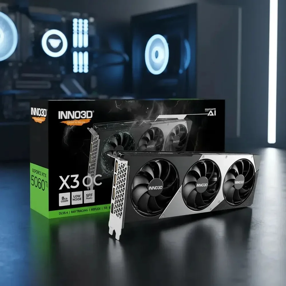 Imagem 5 de 5 do produto Gpu Inno3d Geforce RTX 5060 Ti 8GB 128bits Gddr7 X3 Oc N506t3-08d7x-193075l