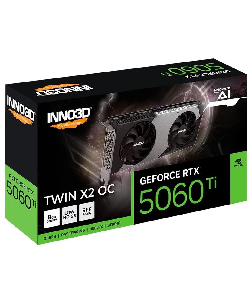 Gpu Inno3d Geforce RTX 5060 Ti 8GB 128bits Gddr7 Twin X2 Oc N506t2-08d7x-193075n 5