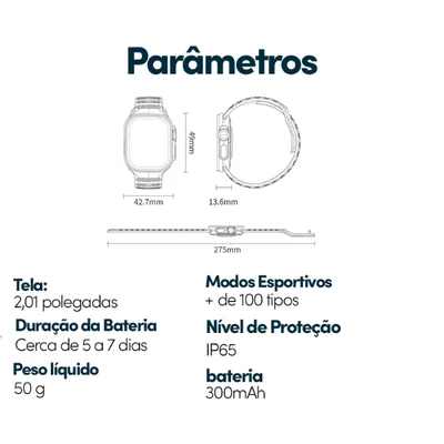 Smartwatch Awei H37 Tela 2,01” Monitoramento De Saúde E Ip65 — foto 8