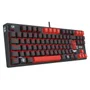 Teclado Mecanico Gamer Flamengo Nation LED Vermelho E Preto Switch Brown Redragon Fl576