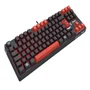 Teclado Mecanico Gamer Flamengo Nation LED Vermelho E Preto Switch Brown Redragon Fl576