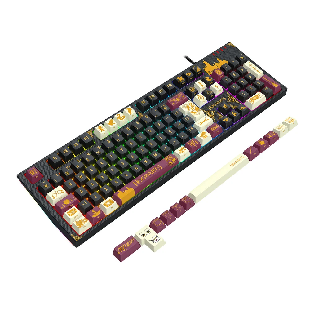 Imagem 2 de 5 do produto Teclado Mecanico Gamer Harry Potter Amsa Hogwarts RGB Switch Brown Redragon Hp-592RGB