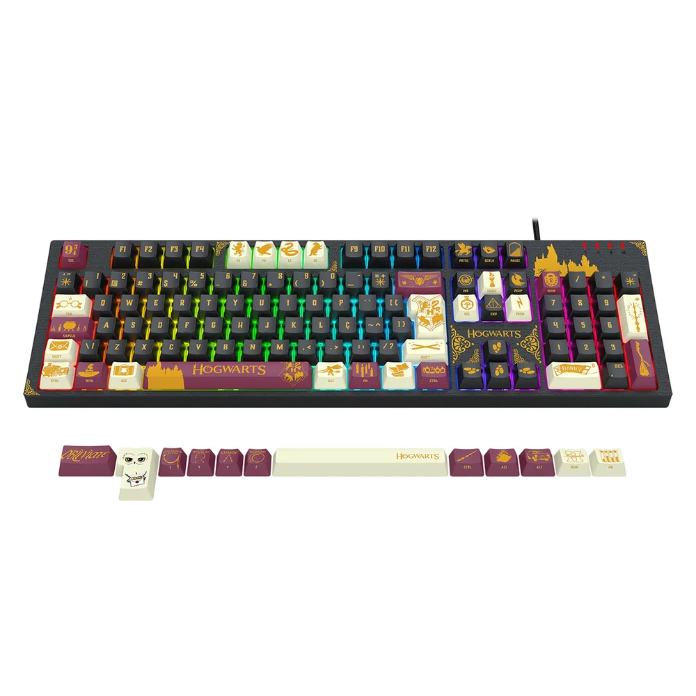 Imagem 5 de 5 do produto Teclado Mecanico Gamer Harry Potter Amsa Hogwarts RGB Switch Brown Redragon Hp-592RGB