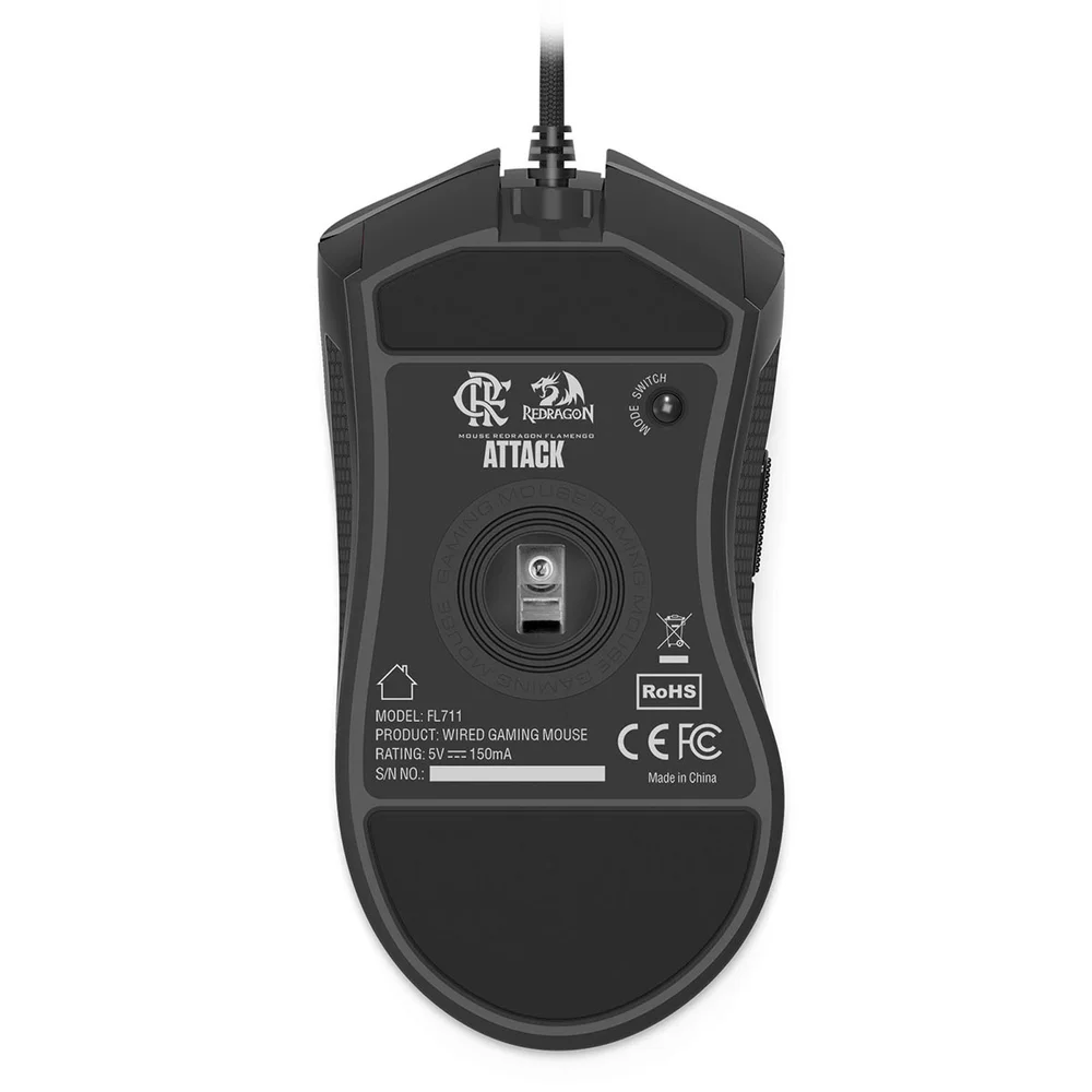 Imagem 3 de 4 do produto Mouse Gamer Flamengo Attack Redragon Fl711
