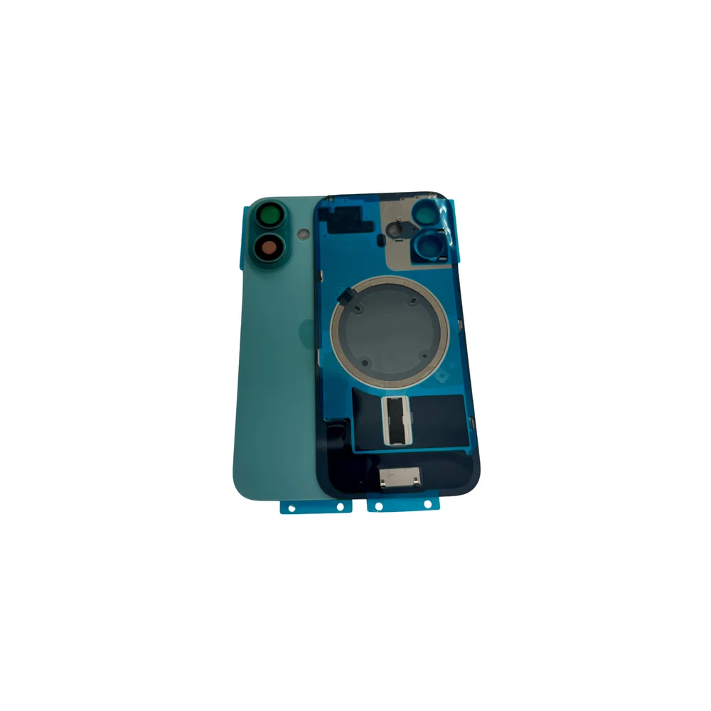 Imagem 1 de 5 do produto Tampa Traseira Completa Com Lente Para Iphone 16 Cor: Verde