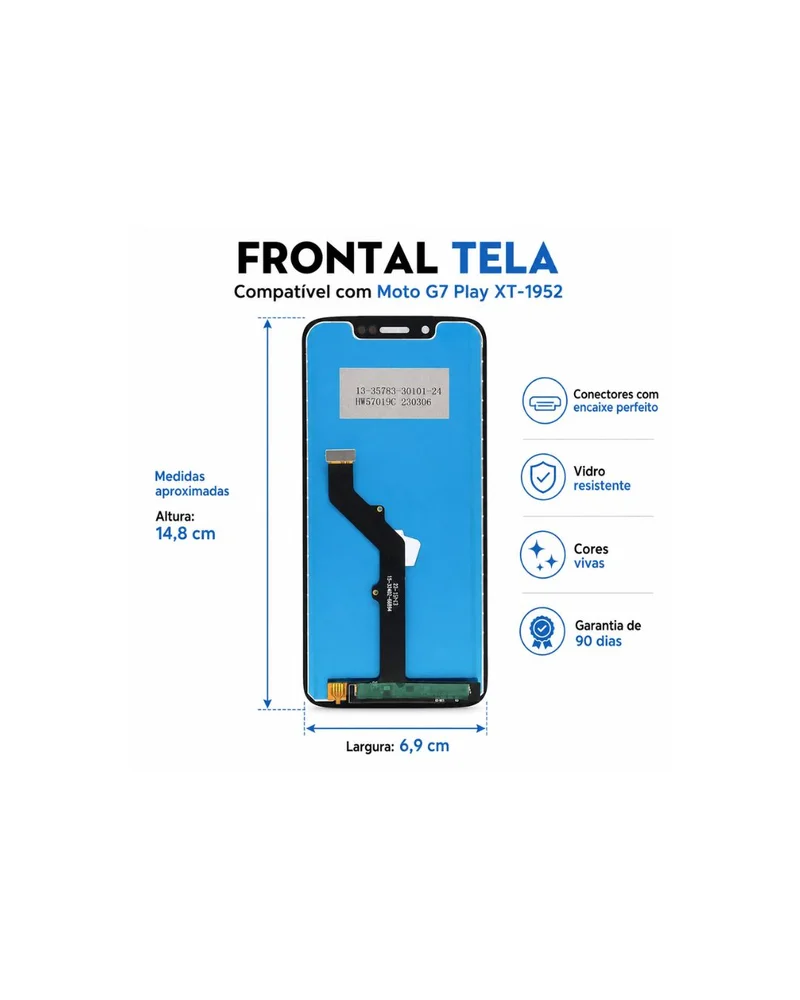 Imagem 4 de 5 do produto Frontal Compatível Com Moto G7 Play Xt-1952