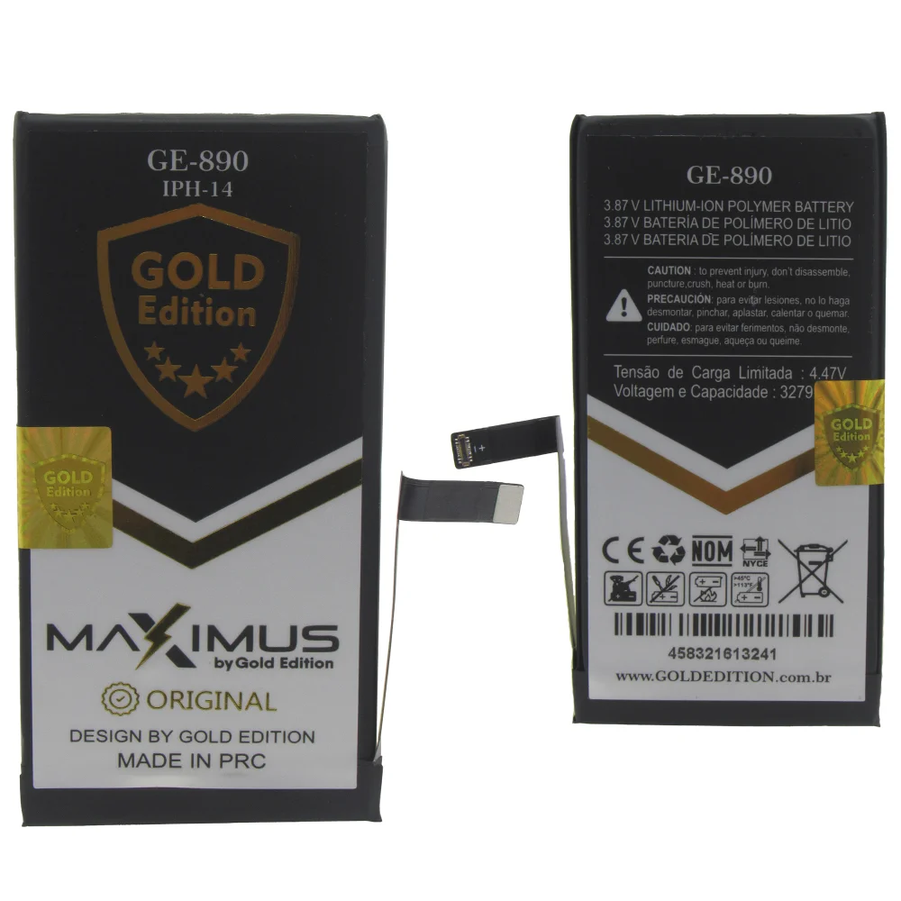Imagem 3 de 5 do produto Bateria Gold Edition Ge-890 Compatível Com Iphone 14