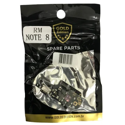 Placa De Carga Gold Edition Compativel Com Xiaomi Redmi Note 8