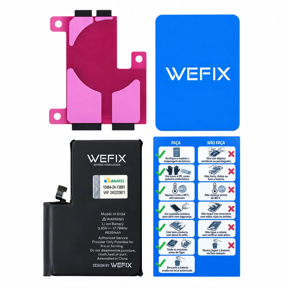 Imagem 2 de 5 do produto Bateria Wefix Homologada Anatel Compatível Com Iphone 13 Pro Max