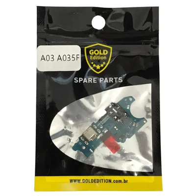 Placa De Carga Gold Edition Compatível Com Galaxy A03 4g A035f