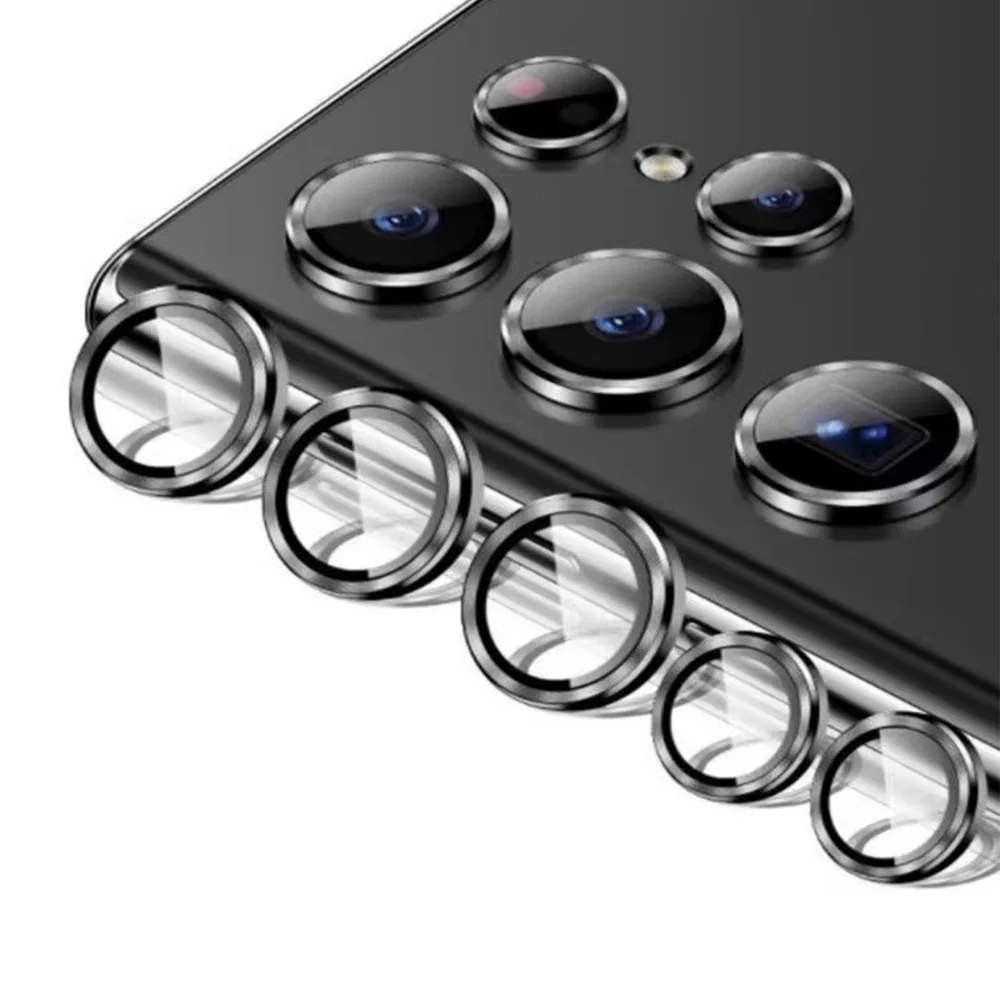Imagem 3 de 5 do produto Kit Película Lente Câmera Compatível Com Samsung Galaxy S22 S23 S24 S25 Fe Plus Ultra Cor:preto Brilho;tamanho:s25 Plus