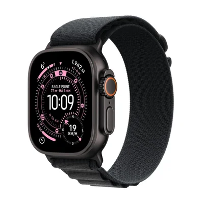 Apple Watch Ultra 3 Gps + Cellular - Caixa Preta De Titânio – 49 Mm - Pulseira Loop Alpina Preta – G