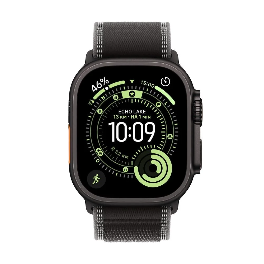 Imagem 4 de 5 do produto Apple Watch Ultra 3 Gps + Cellular - Caixa Preta De Titânio – 49 Mm - Pulseira Loop Trail Preta/carvão – M/g