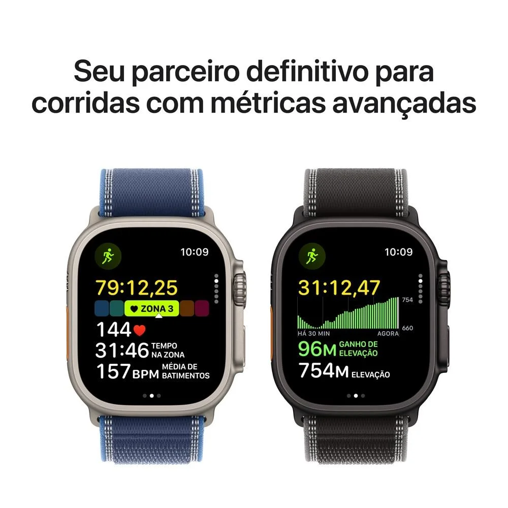 Imagem 3 de 5 do produto Apple Watch Ultra 3 Gps + Cellular - Caixa Preta De Titânio – 49 Mm - Pulseira Loop Alpina Preta – P