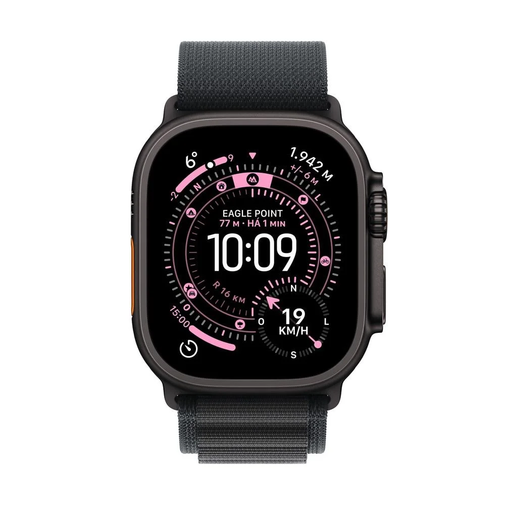 Imagem 4 de 5 do produto Apple Watch Ultra 3 Gps + Cellular - Caixa Preta De Titânio – 49 Mm - Pulseira Loop Alpina Preta – P