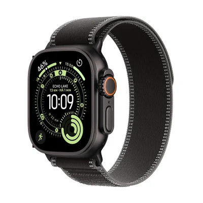 Apple Watch Ultra 3 Gps + Cellular - Caixa Preta De Titânio – 49 Mm - Pulseira Loop Trail Preta/carvão – P/m