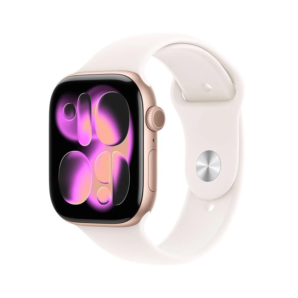 Apple Watch Series 11 Gps + Cellular - Caixa Cor De Ouro Rosa De Alumínio – 46 Mm - Pulseira Esportiva Blush-clara – P/m