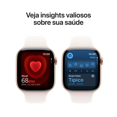 Apple Watch Series 11 Gps - Caixa Cor De Ouro Rosa De Alumínio – 46 Mm - Pulseira Esportiva Blush-clara – M/g — foto 2