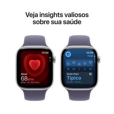 Apple Watch Series 11 Gps + Cellular - Caixa Prateada De Alumínio – 46 Mm - Pulseira Esportiva Roxo-névoa – M/g — foto 3