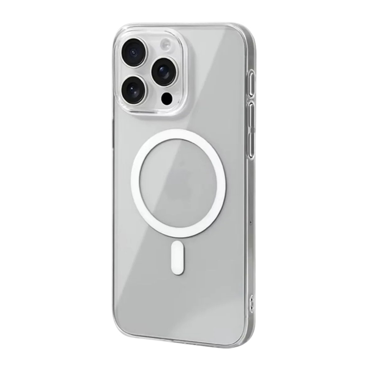 Capa Clear Magnética Compatível Iph 15 Pro – Slim, Encaixe Perfeito, Compatível Com Bases De Indução
