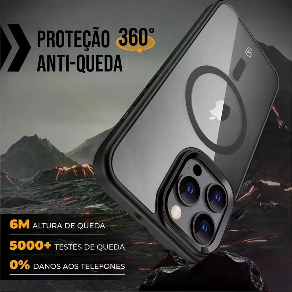 Imagem 3 de 5 do produto Capa Case Capinha Magsafe Para Iphone 17 Pro Max - Preta - Gshield