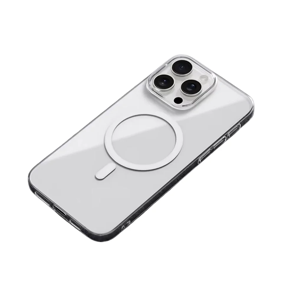 Imagem 4 de 5 do produto Capa Clear Transparente Magnética Compatível Iph 14 – Ultra Slim, Proteção Completa E Indução Sem Remover A Capa