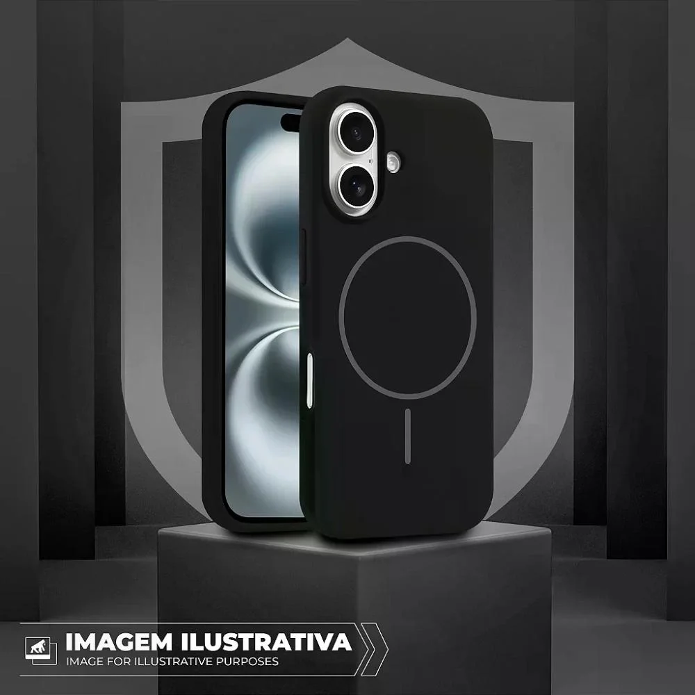 Imagem 2 de 5 do produto Capa Para Iphone Air - Silicon Liquid Magsafe - Preta - Gshield