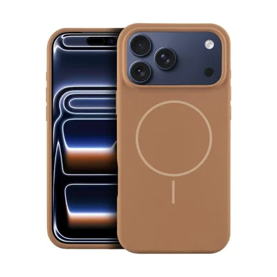 Capa Case Capinha Para Iphone 17 Pro - Silicon Liquid Magsafe - Desert - Gshield
