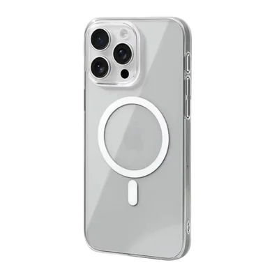 Capa Magnética Transparente Clear Compatível Iph 14 Pro – Proteção Completa E Pronto Para Carregamento Por Indução