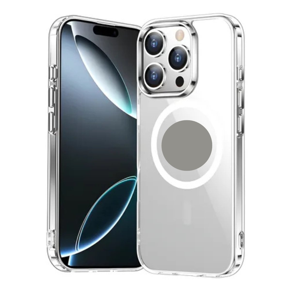 Case Clear Magnético Transparente Compatível Iph 16 – Proteção De Câmera, Aderência Confortável, Indução Sem Remover A C