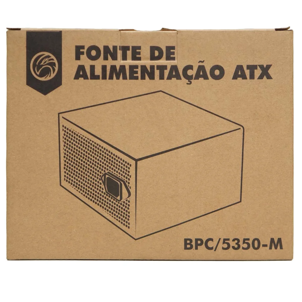 Imagem 2 de 4 do produto Fonte Brazilpc Atx 500w Bpc-5350b-m Com Cabo De Força