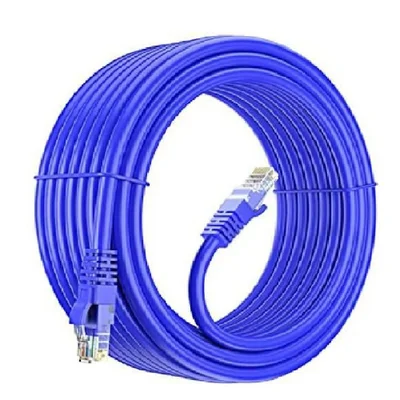 Cabo De Rede Ethernet Lan Rj45 Cat 5 Azul - 15 Metros