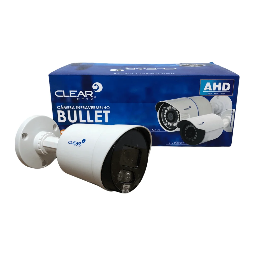 Imagem 1 de 4 do produto Câmera Bullet Plastico Ahd1080p Ir20m Full Color 3.6mm Ip66 Clear