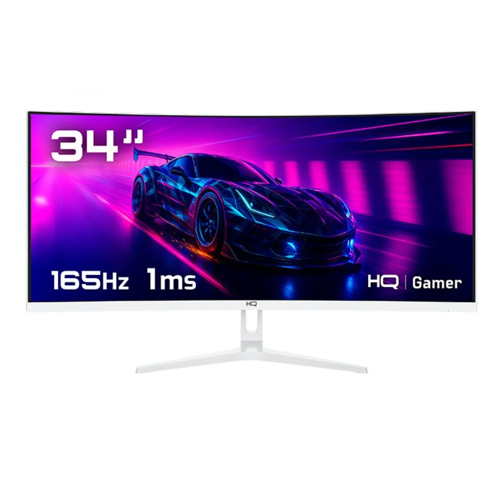 Monitor Gamer 34" Curvo Branco 1ms, 165hz, Ultrawide (qhd) - 3440x1440 Amd Freesync, HDMI, Dp, Hq Premium Hqw34c16 Monitor Gamer 34" Curvo Branco 1ms, 165hz, Ultrawide (qhd) - 3440x1440 Amd Freesync, HDMI, Dp, Hq Premium Hqw34c16