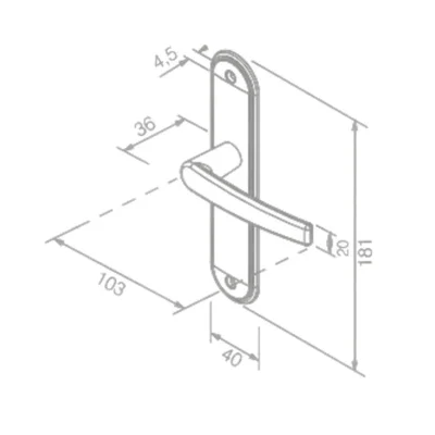 Fechadura Concept Interna 40mm Espelho Bronze