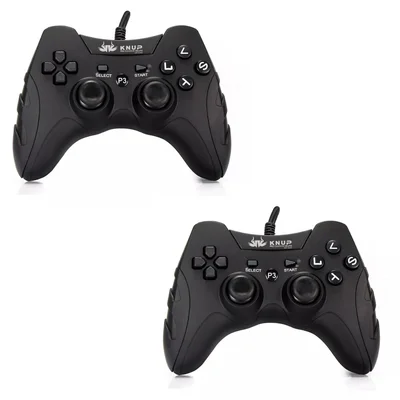 Kit 2 Controles Joystick P3 Kp-4040 Compatível Com P3 PC Android E Smartphone