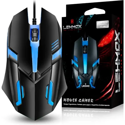 momomiyu Mouse-Gamer-Com-Fio-Usb-E-LED-