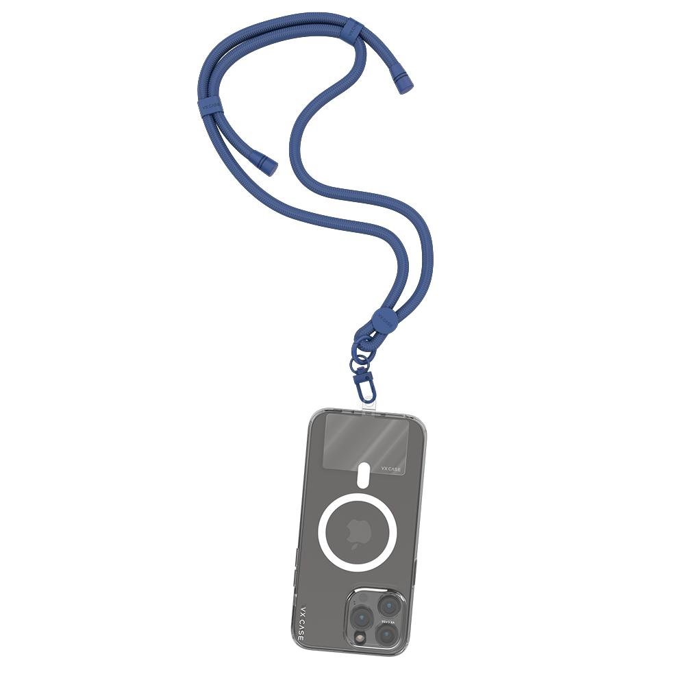 Alça De Pescoço Com Cordão Ajustável Para Celular - Azul-marinho
