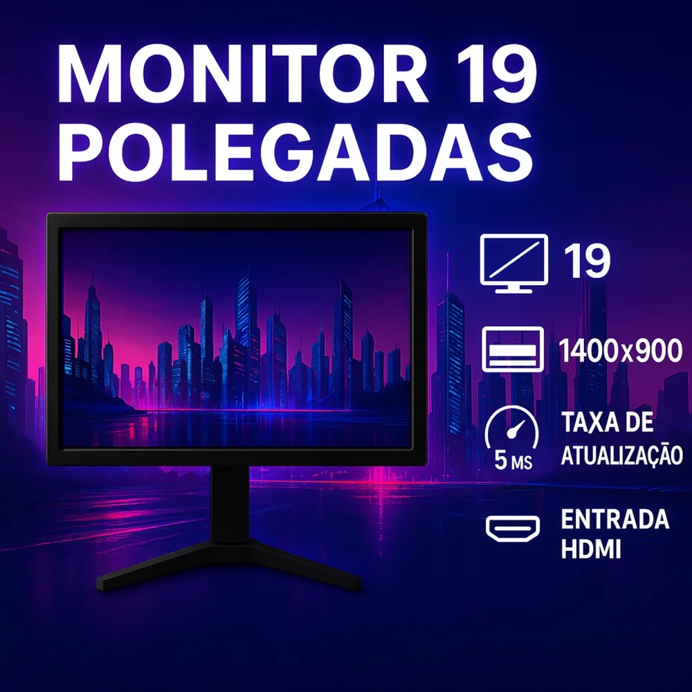 PC Computador Gamer Completo Ryzen 5 16gb 480GB Monitor 19 - view 3