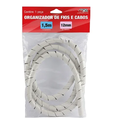 Organizador De Cabos Espiral 12mmx1,1mm Br 1,5mt