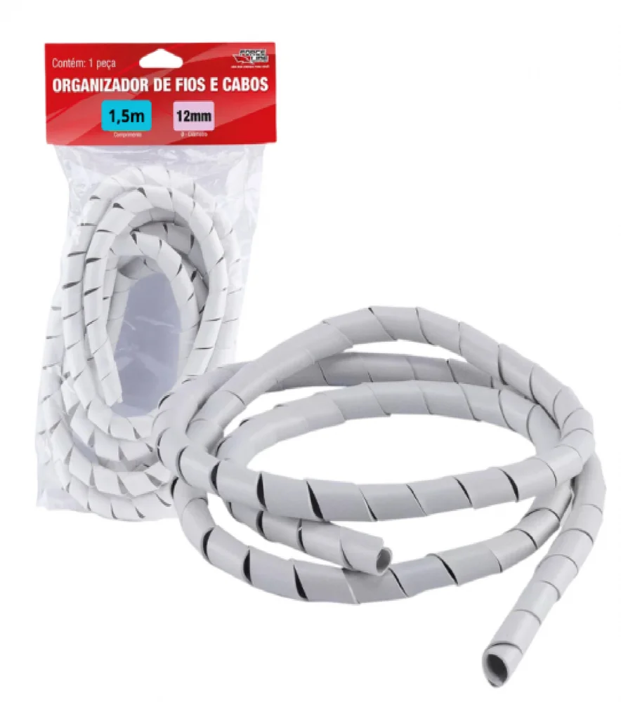 Imagem 2 de 2 do produto Organizador De Cabos Espiral 12mmx1,1mm Br 1,5mt