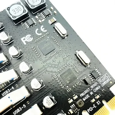 Placa PCi Express 7 Portas Usbs 3.0 Par Computador Fixlegion
