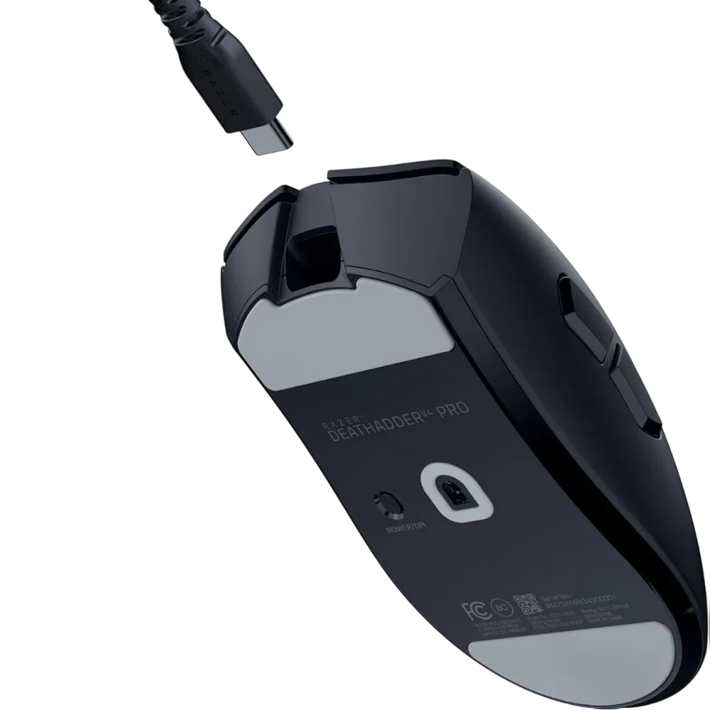 Imagem 5 de 5 do produto Mouse Gamer Razer Deathadder V4 Pro, 8.000 Hz, 45000 Dpi, 5 Botões, 56g Ultraleve, 150hr De Bateria, Recarregável, Preto