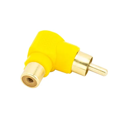 Adaptador Rca 90 Graus Amarelo