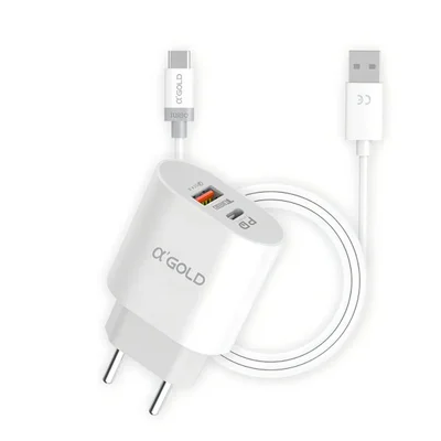 Carregador Usb-c 20w Bivolt Com Porta Dupla Usb-a E Usb-c