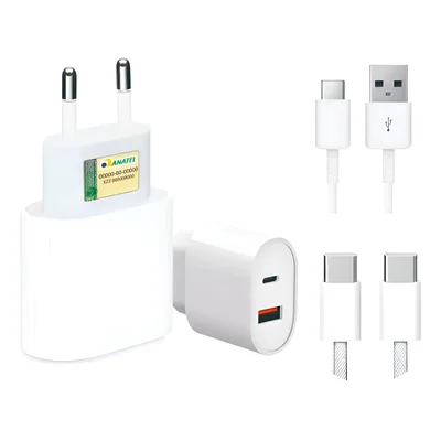 Carregador Rápido 20w Universal Para Dispositivos Usb-c